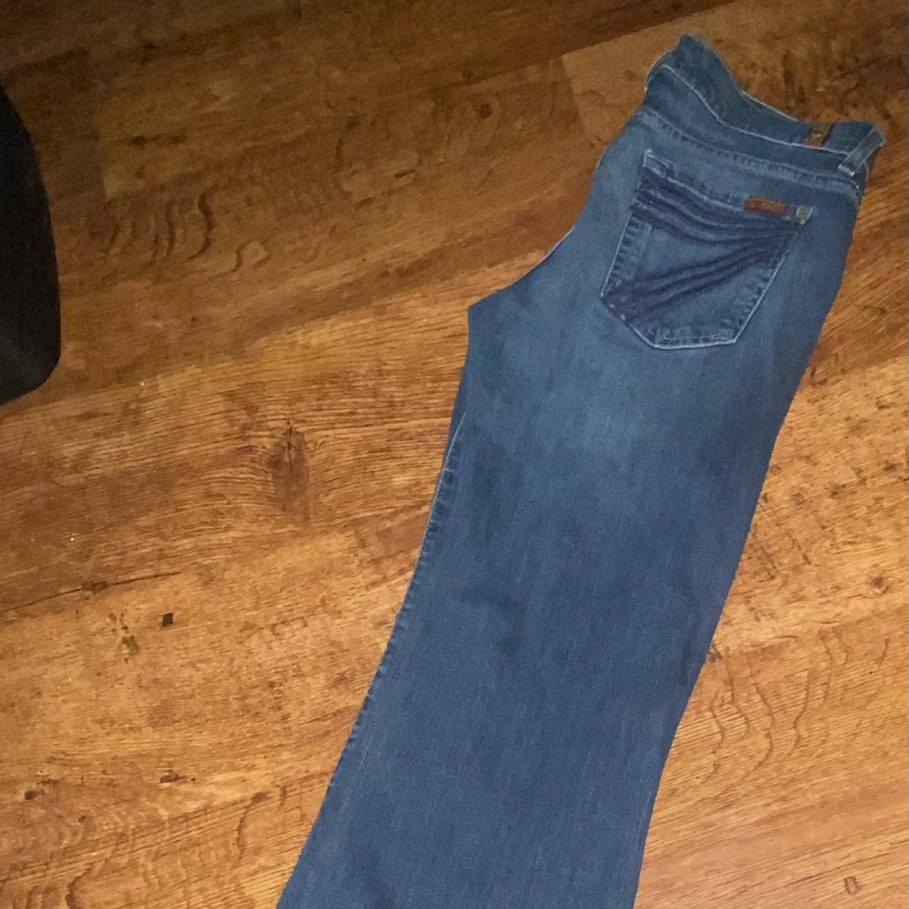 low rise 7 jeans, worn twice